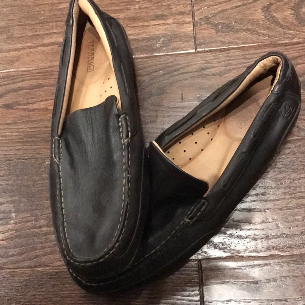 Sperry leather slip on in espresso brown